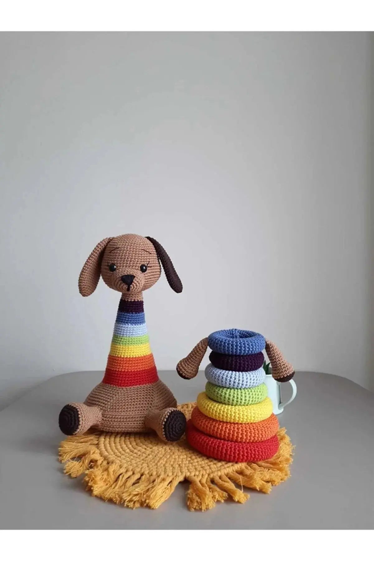 Crochet Cute Dog Stacking Toy - Joy Gift London