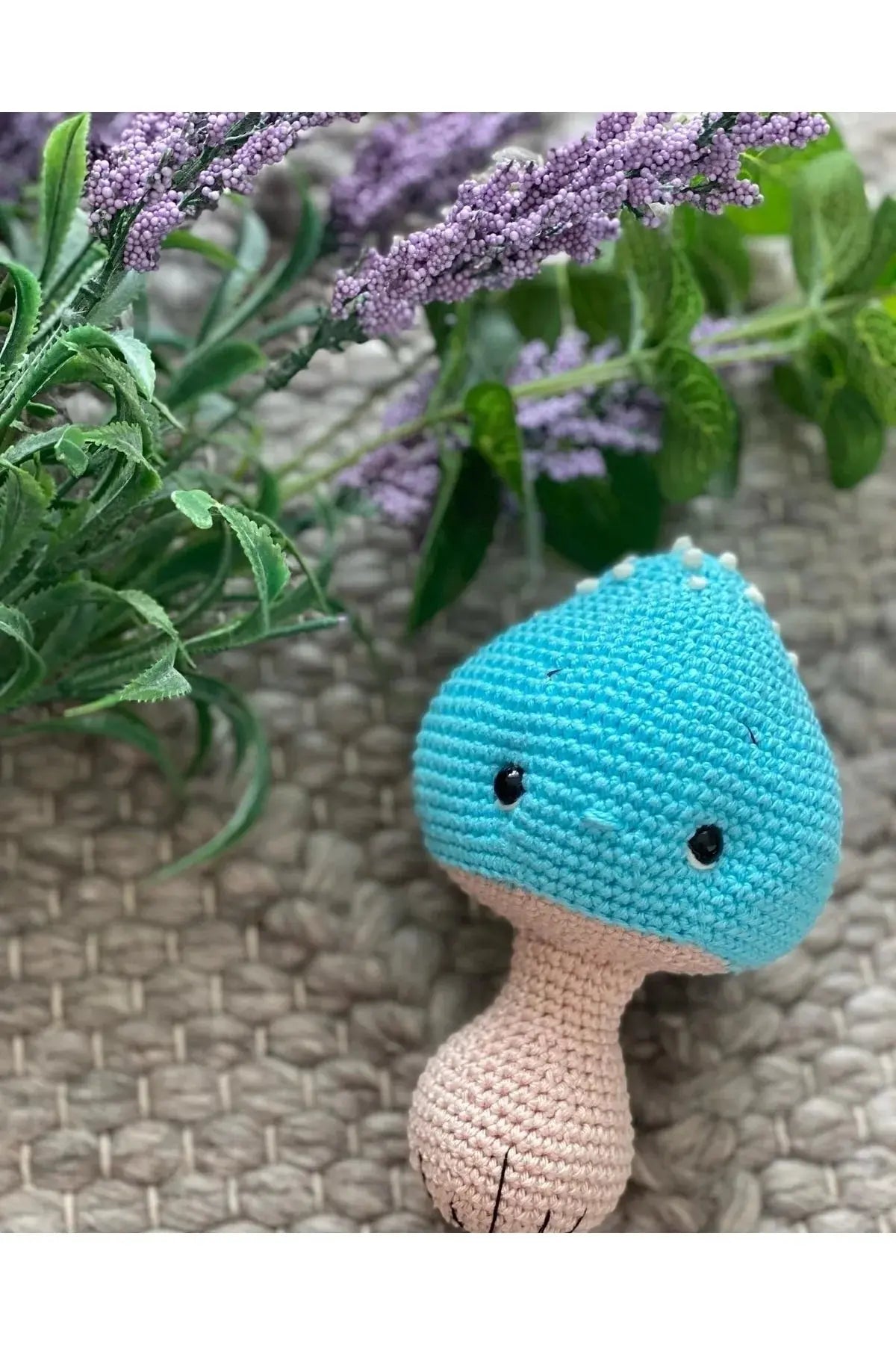 Crochet Cute Mushroom Rattle Toy Joy Gift London