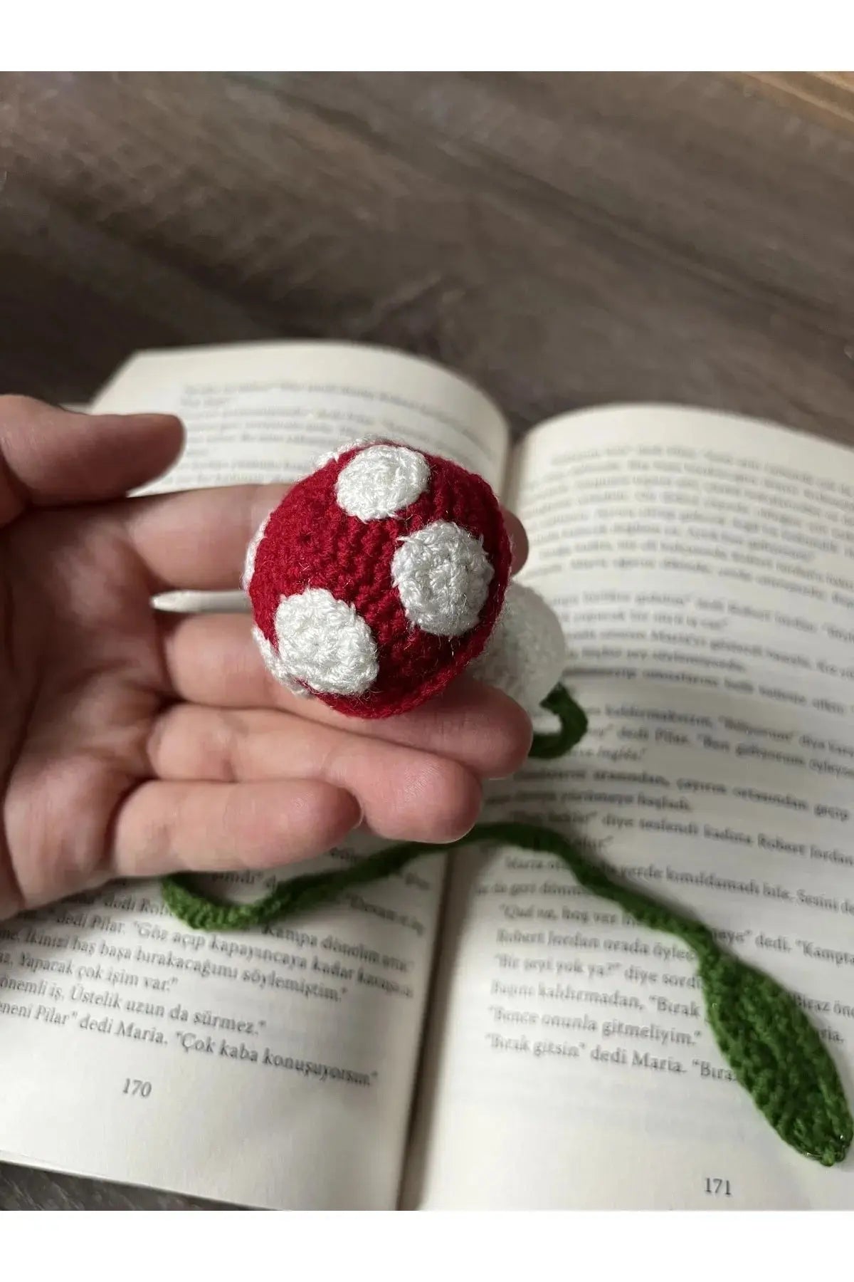 Crochet Bookmark Mushroom MiaMano