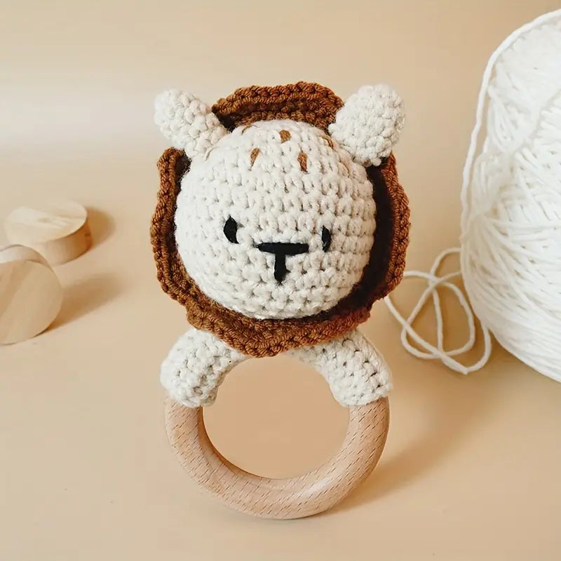 Crochet Lion Rattle Toy