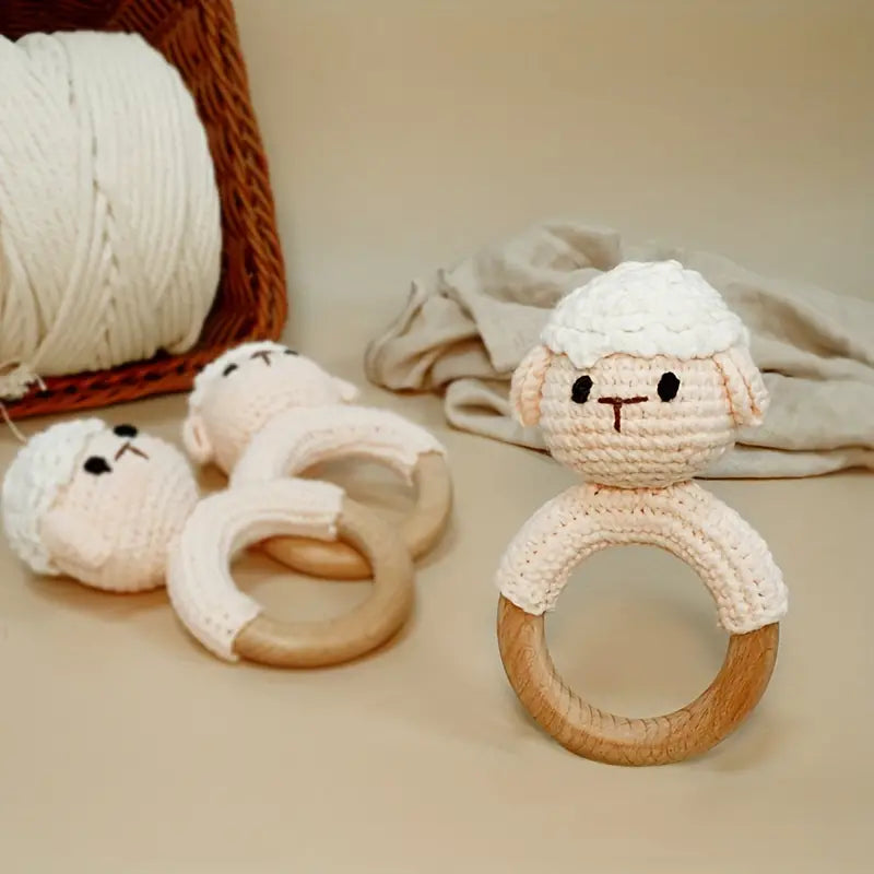 Crochet Sheep Rattle Toy