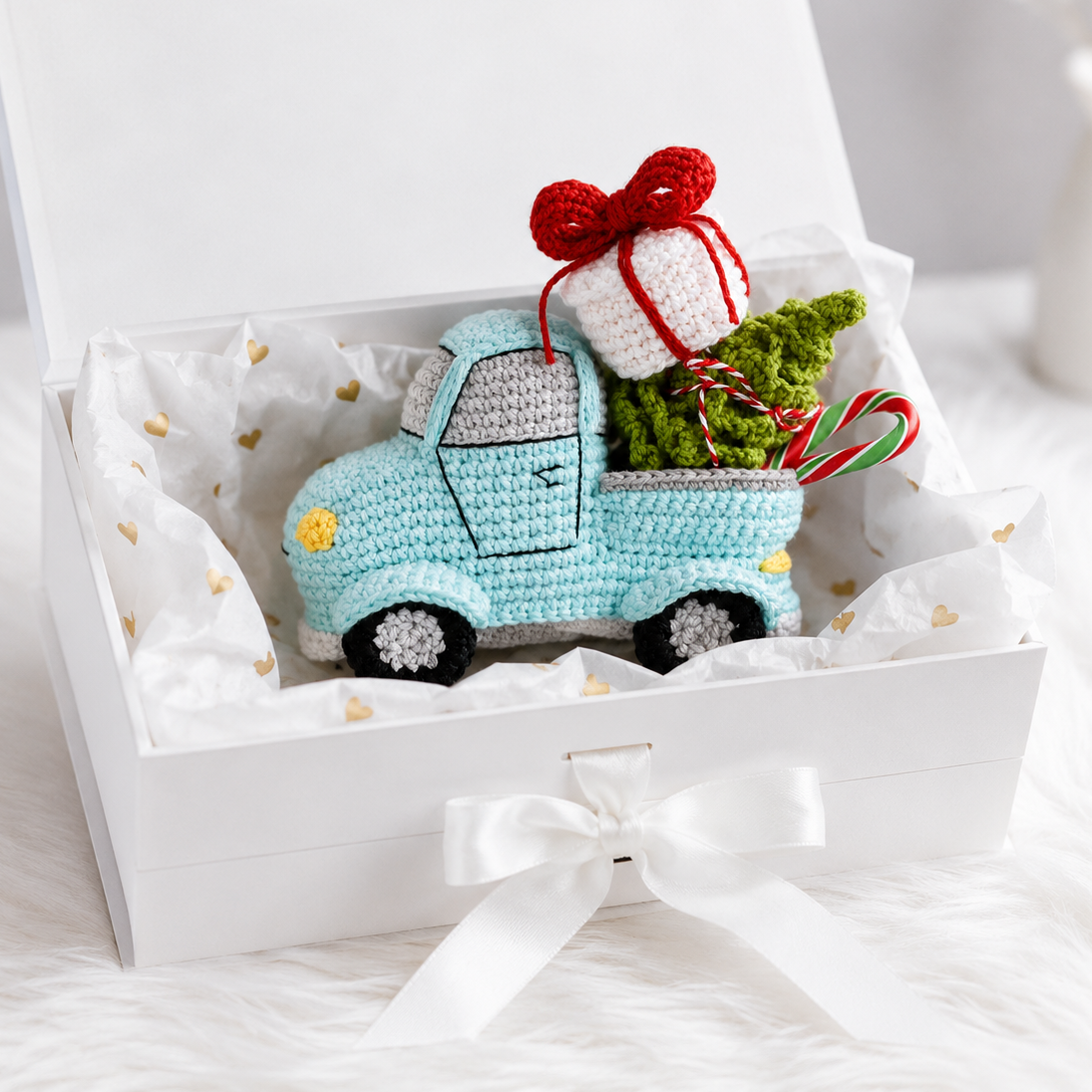 Handmade Crochet Christmas Truck Decoration 🎄🚙🎁