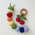 Crochet Cute Colorful Caterpillar Toy and Cherry Rattle Toy Gift Set 2pc
