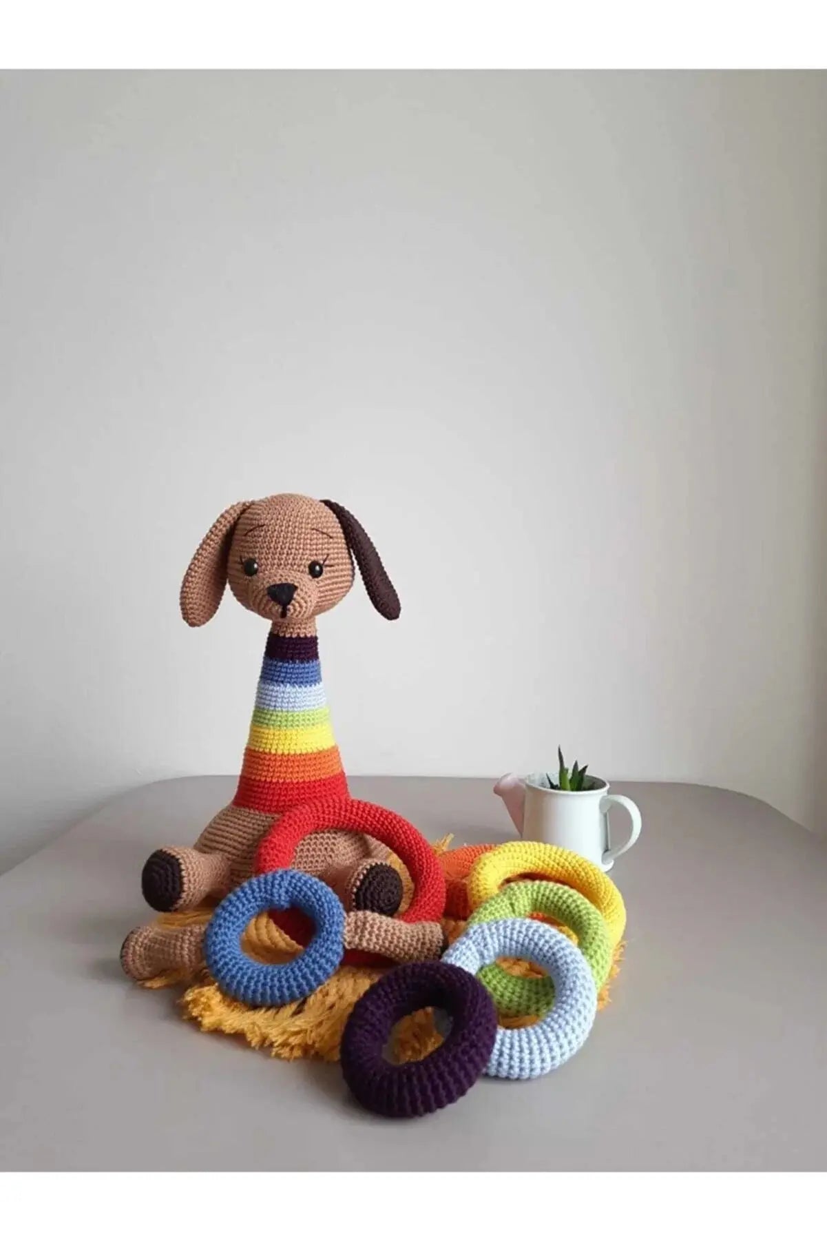 Crochet Cute Dog Stacking Toy - Joy Gift London