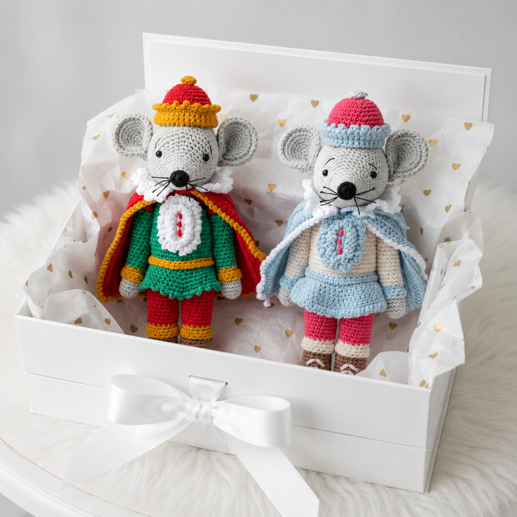 Handmade Crochet Nutcracker Mouse Soldiers – Christmas Doll, Xmas Decoration