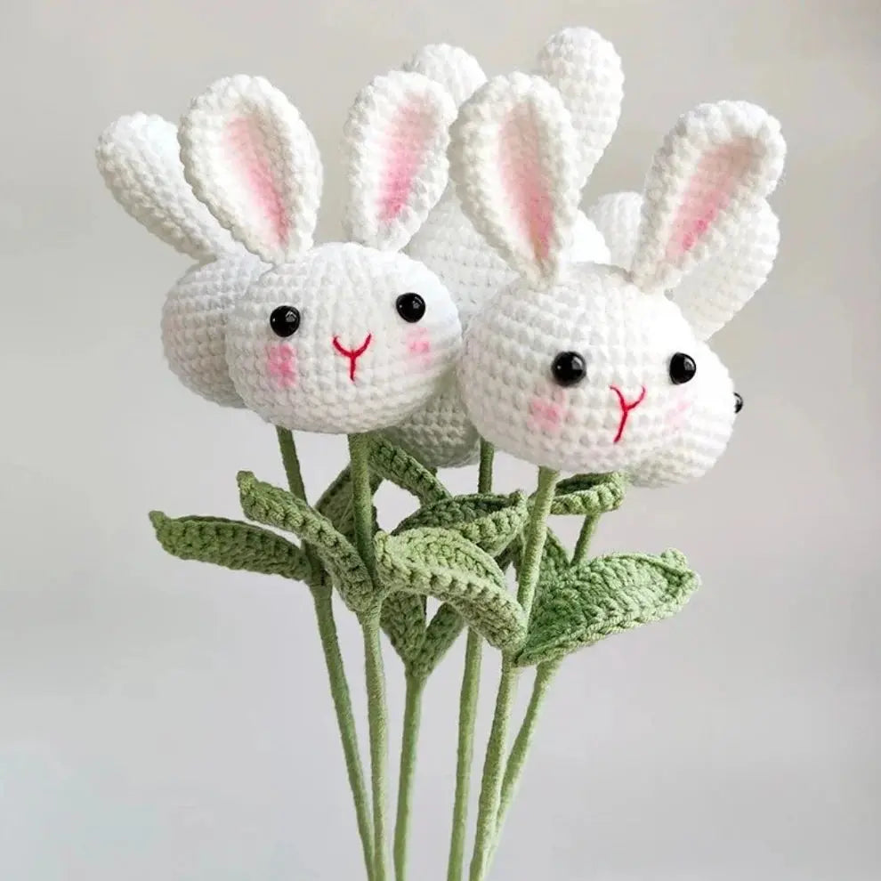 Handmade Crocheted Cute Bunny Bouquet Joy Gift London