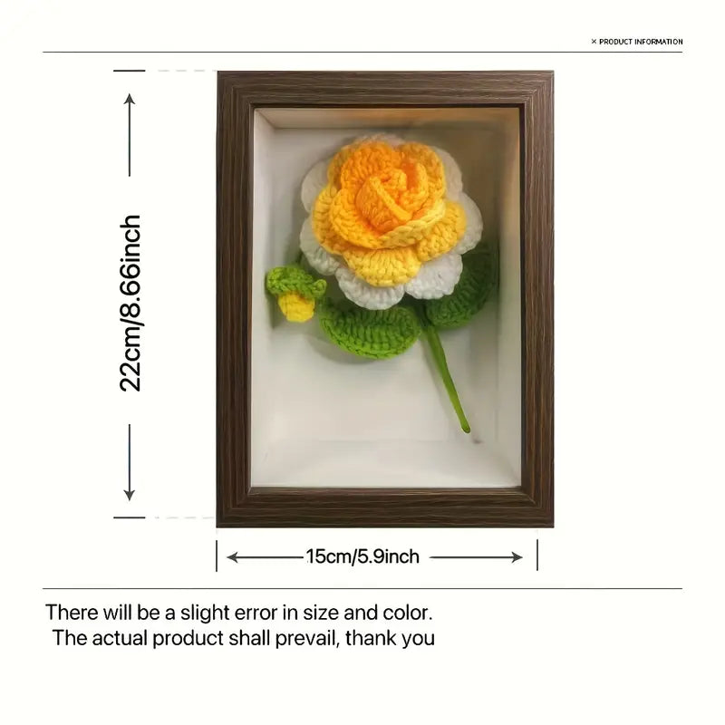 Crochet Rose With Photo Frame