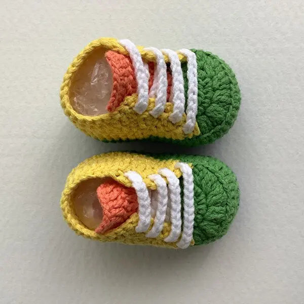 Crochet Baby Sporty Shoes Colorful - Joy Gift London