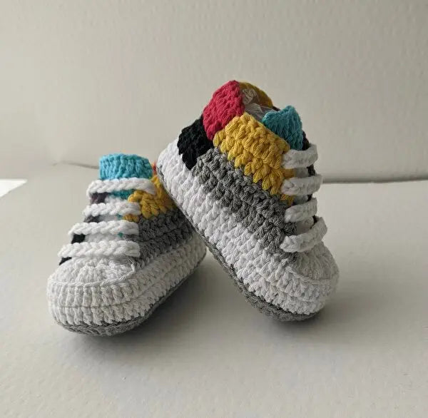 Crochet Baby Sporty Shoes Colorful - Joy Gift London