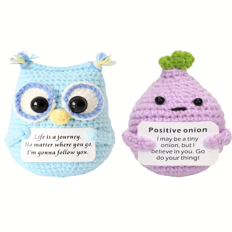 Handmade Positive Onion and Owl 2pc