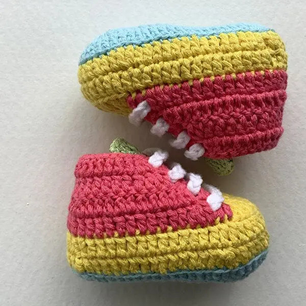 Crochet Baby Sporty Shoes Colorful - Joy Gift London