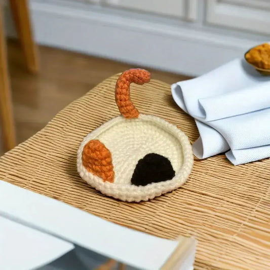 Crochet Cute Cat Tail Coaster - Joy Gift London