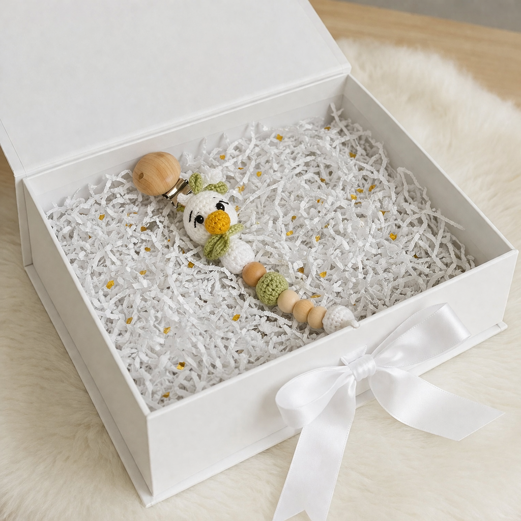 Crochet Personalised Dummy Clip – Cute Animals