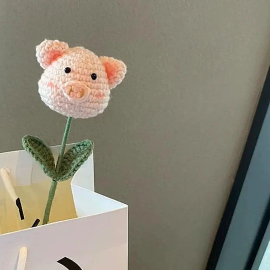 Handmade Crocheted Cute Pig Bouquet Joy Gift London