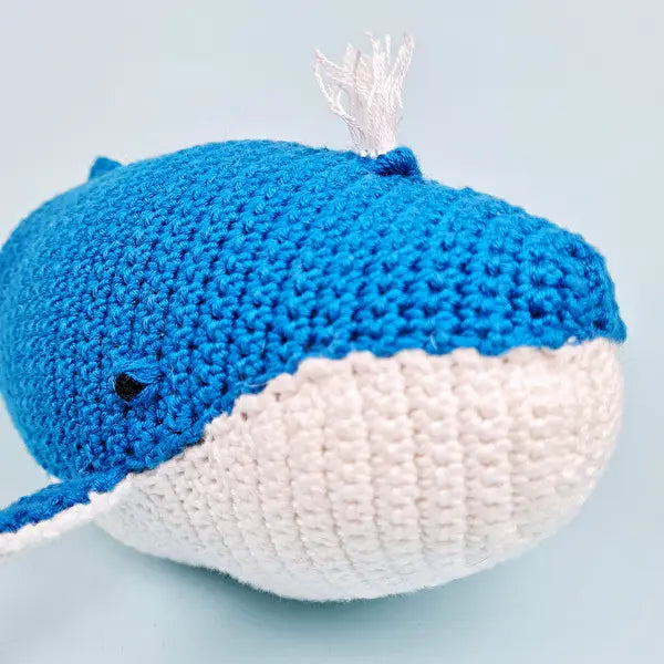 Crochet Blue Whale Toy - Joy Gift London