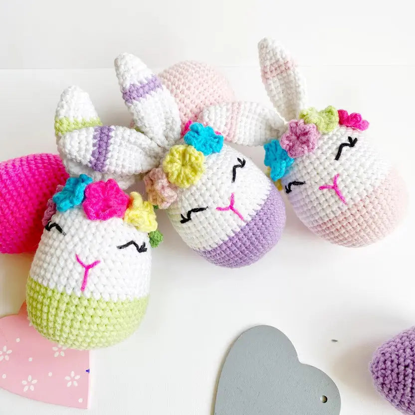 Crochet Easter Egg-Rabbit (3pc) - Joy Gift London