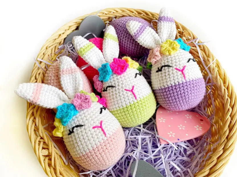 Crochet Easter Egg-Rabbit (3pc) - Joy Gift London