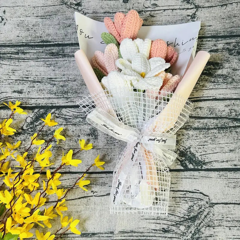 Handmade Crocheted Tulip Bouquet