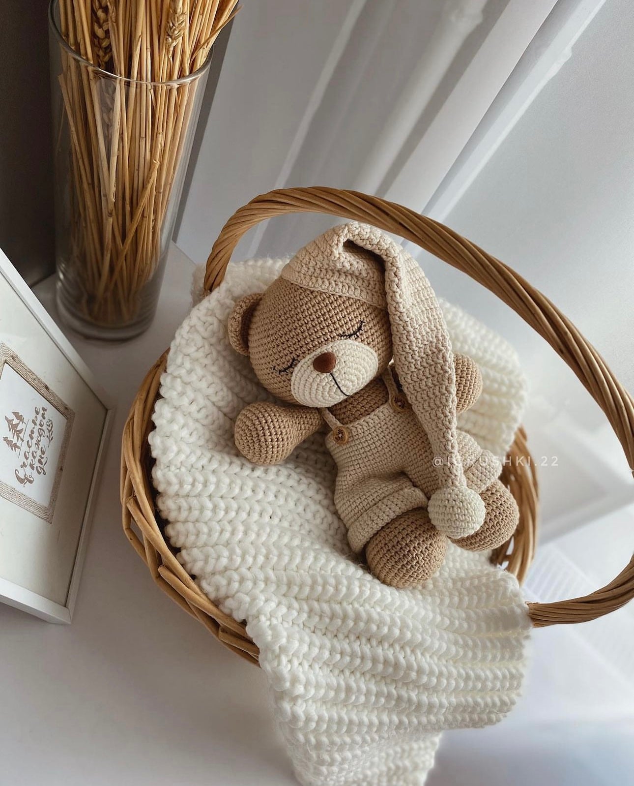 Crochet Sleeping Bear Toy