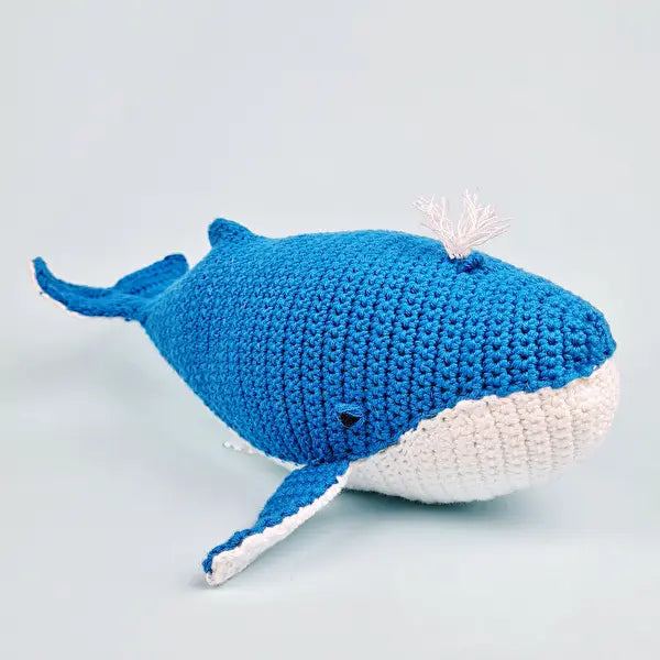 Crochet Blue Whale Toy - Joy Gift London