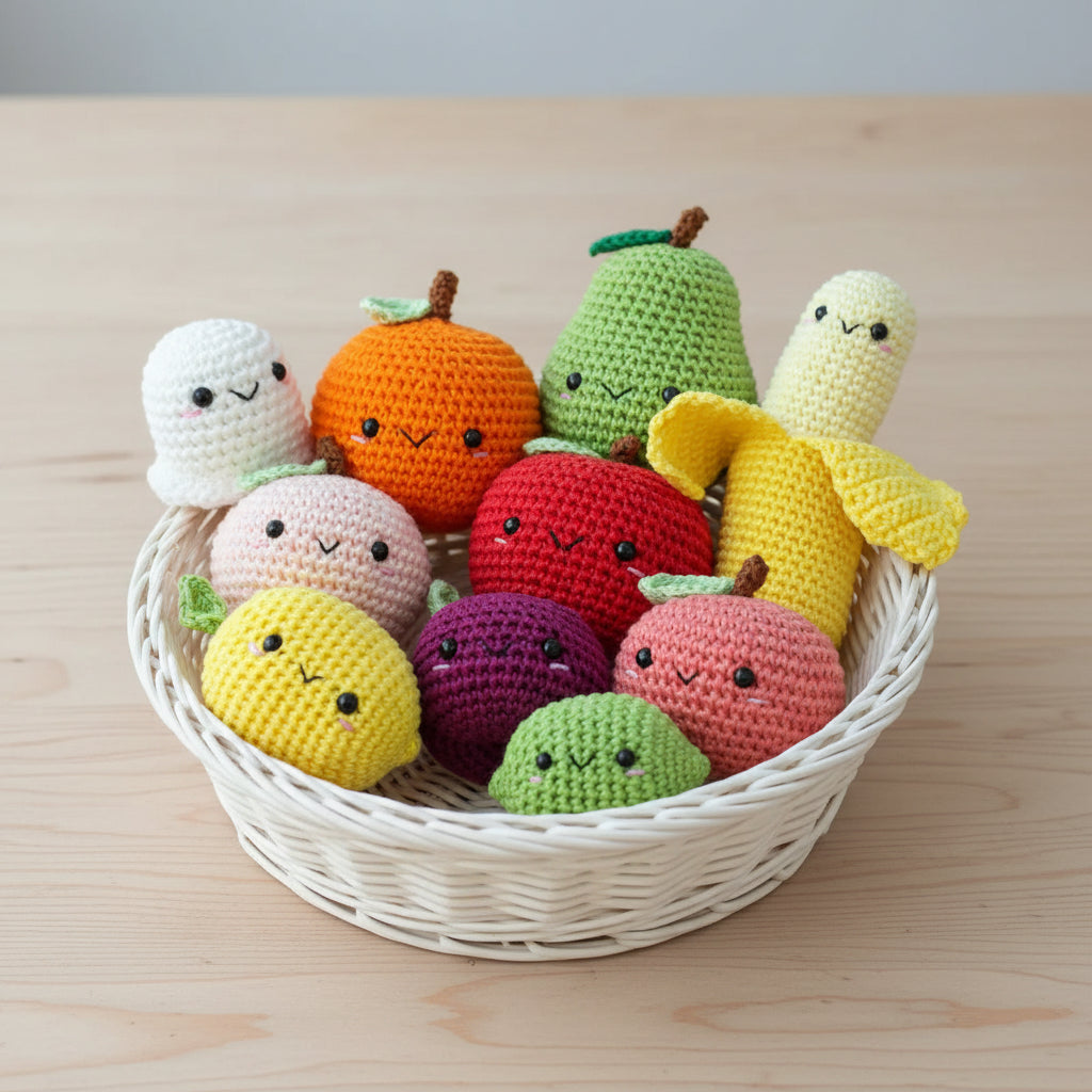 9pc Crochet Mixed Fruits  Joy Gift London