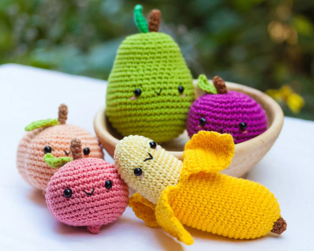 9pc Crochet Mixed Fruits  Joy Gift London