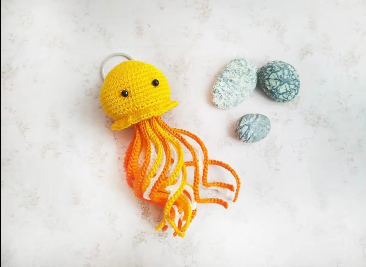 Handmade Crochet Octopus Keychain - Joy Gift London