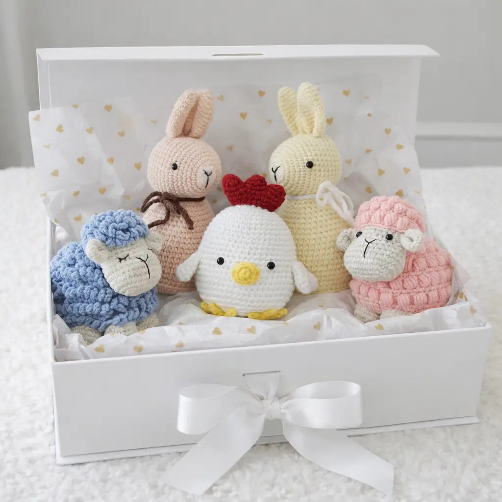 Adorable Handmade Crochet Easter Toy Set – 5 Piece Gift Box  Joy Gift London