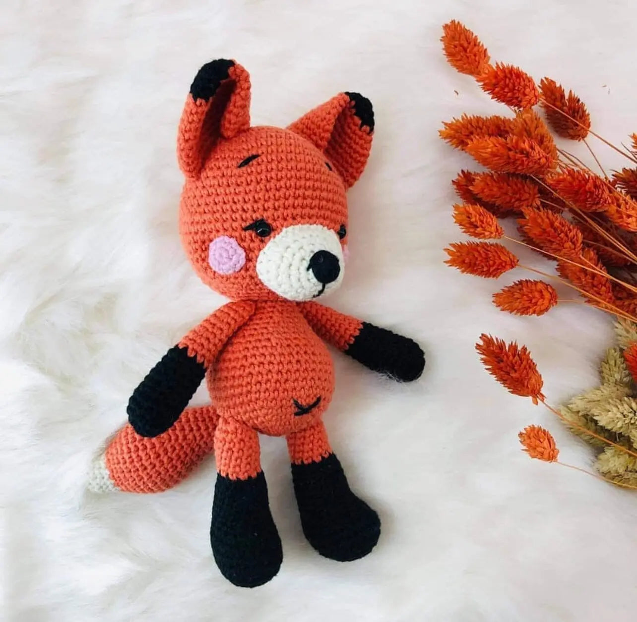 Crochet Little Prince Doll and Fox Toy Set 2pc - Joy Gift London