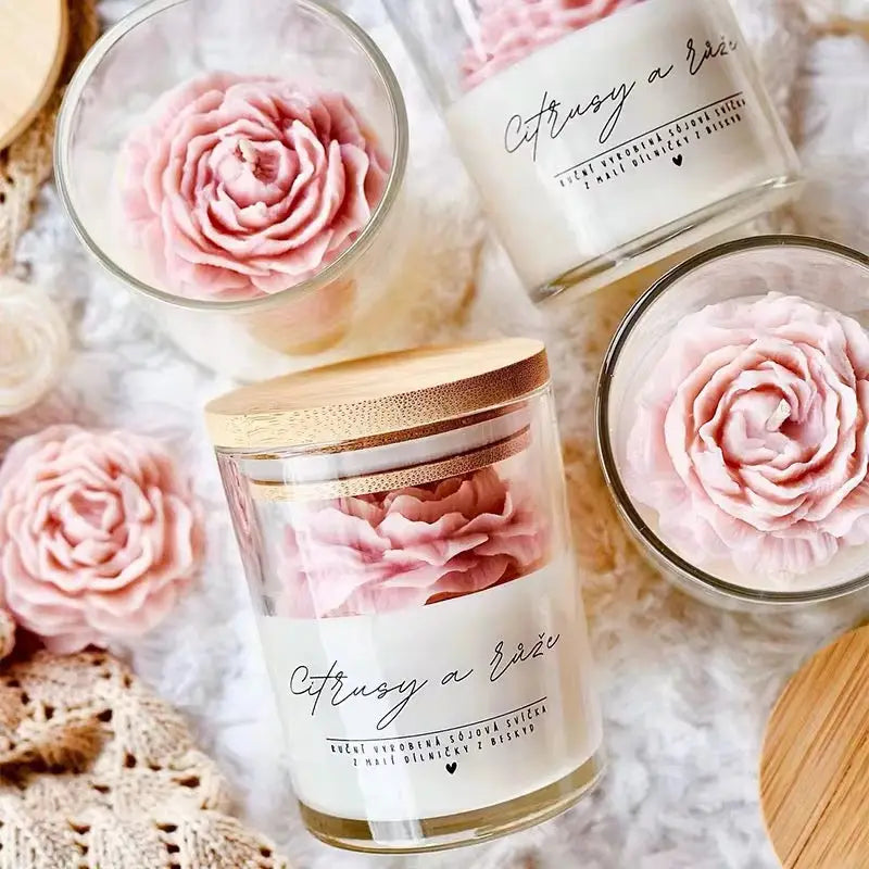 (Copy) Handmade Rose Candles (4 Pack) – Red Floral Design  Joy Gift London