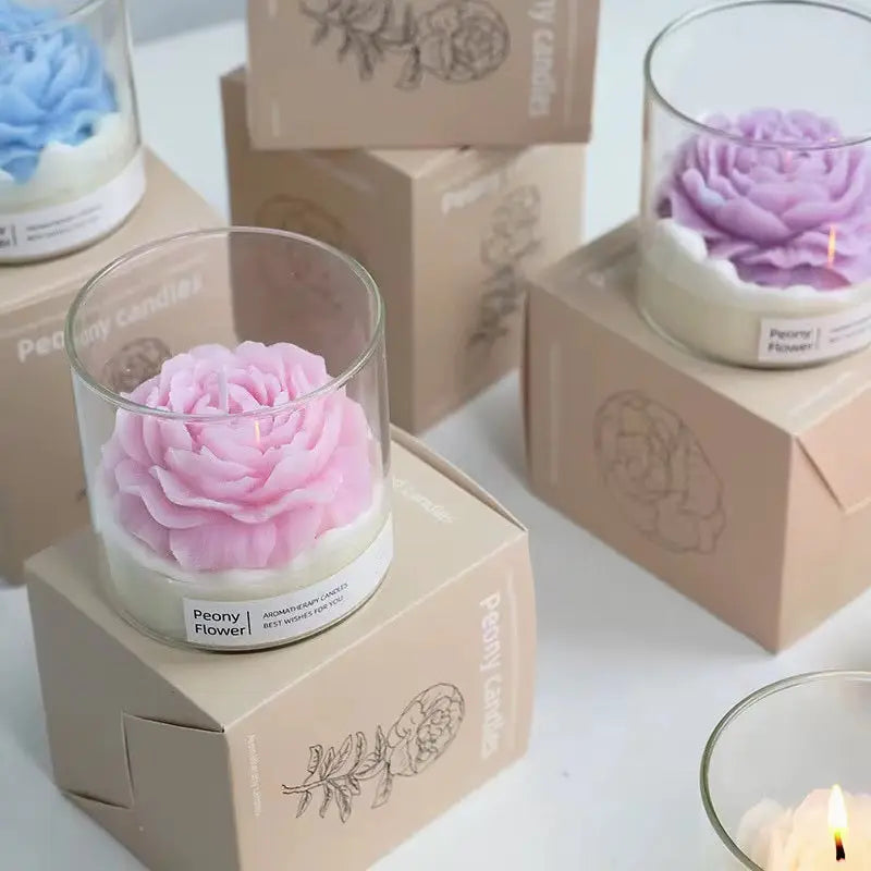 (Copy) Handmade Rose Candles (4 Pack) – Red Floral Design  Joy Gift London