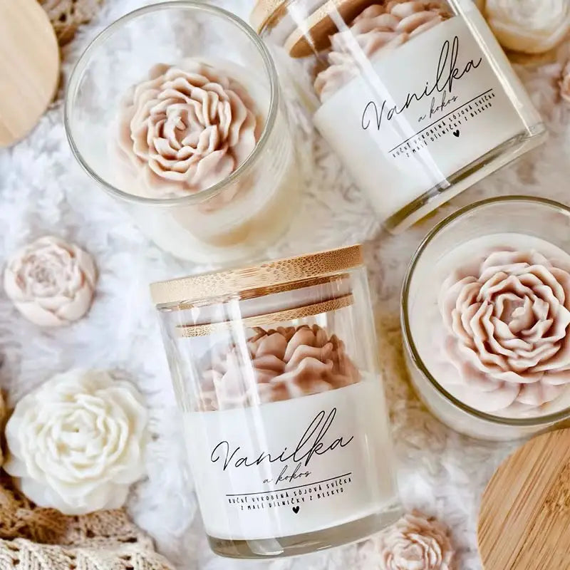 (Copy) Handmade Rose Candles (4 Pack) – Red Floral Design  Joy Gift London