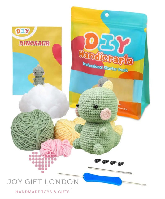 Crochet Amigurumi Kit Dinasaur for Beginners Joy Gift London