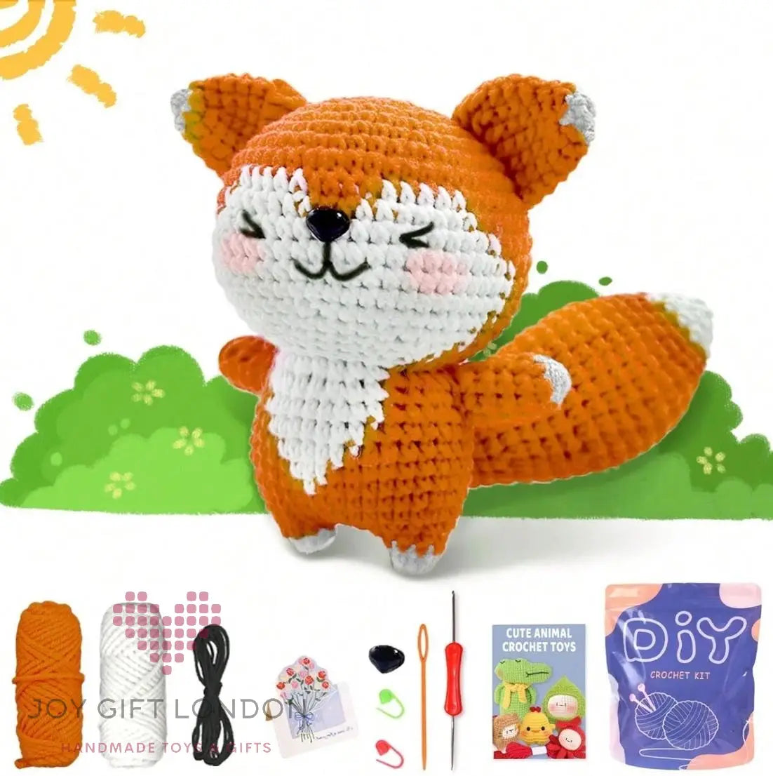 Crochet Amigurumi Kit Fox for Beginners Joy Gift London