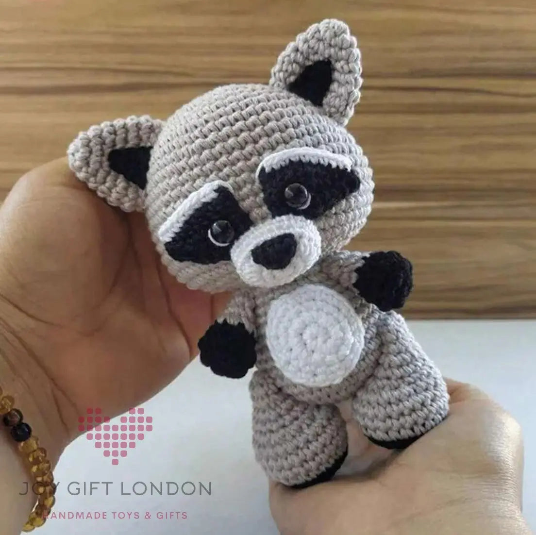 Crochet Amigurumi Kit Raccoon for Beginners Joy Gift London