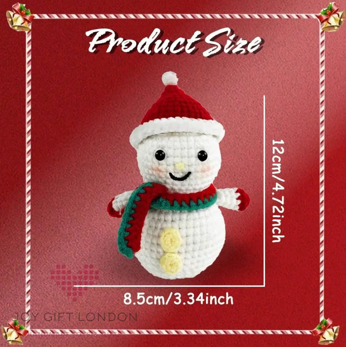 Crochet Amigurumi Kit Snowman for Beginners Joy Gift London