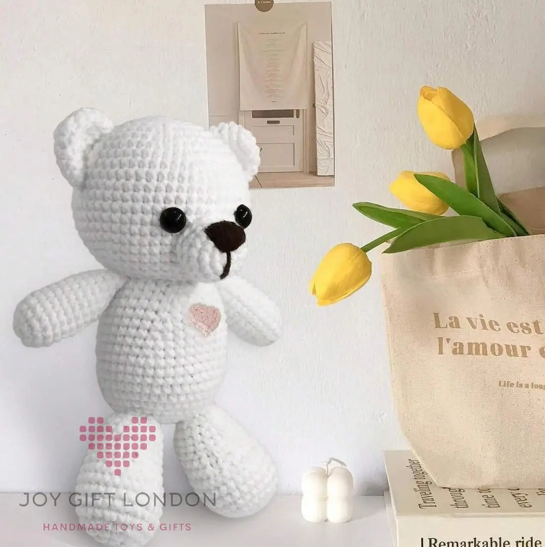 Crochet Amigurumi Kit Teddy Bear for Beginners Joy Gift London