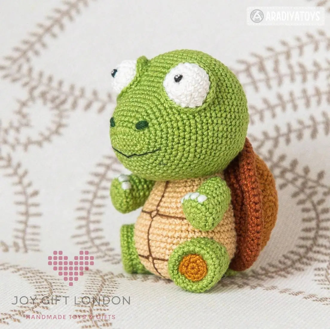 Crochet Amigurumi Kit Turtle Keychain for Beginners Joy Gift London