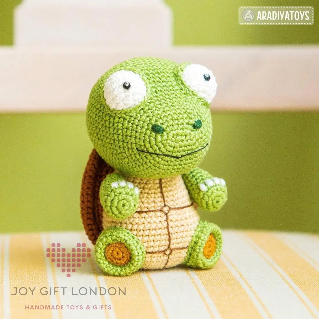 Crochet Amigurumi Kit Turtle Keychain for Beginners Joy Gift London