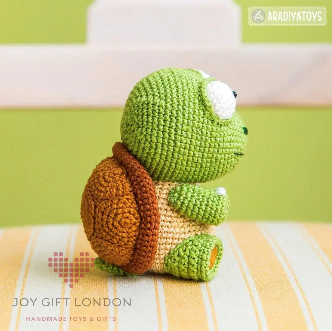 Crochet Amigurumi Kit Turtle Keychain for Beginners Joy Gift London