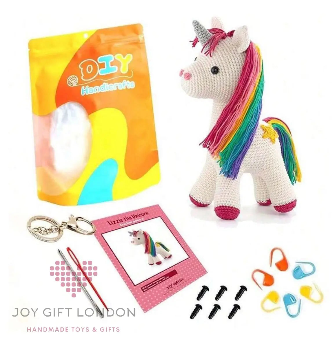 Crochet Amigurumi Kit Unicorn for Beginners Joy Gift London