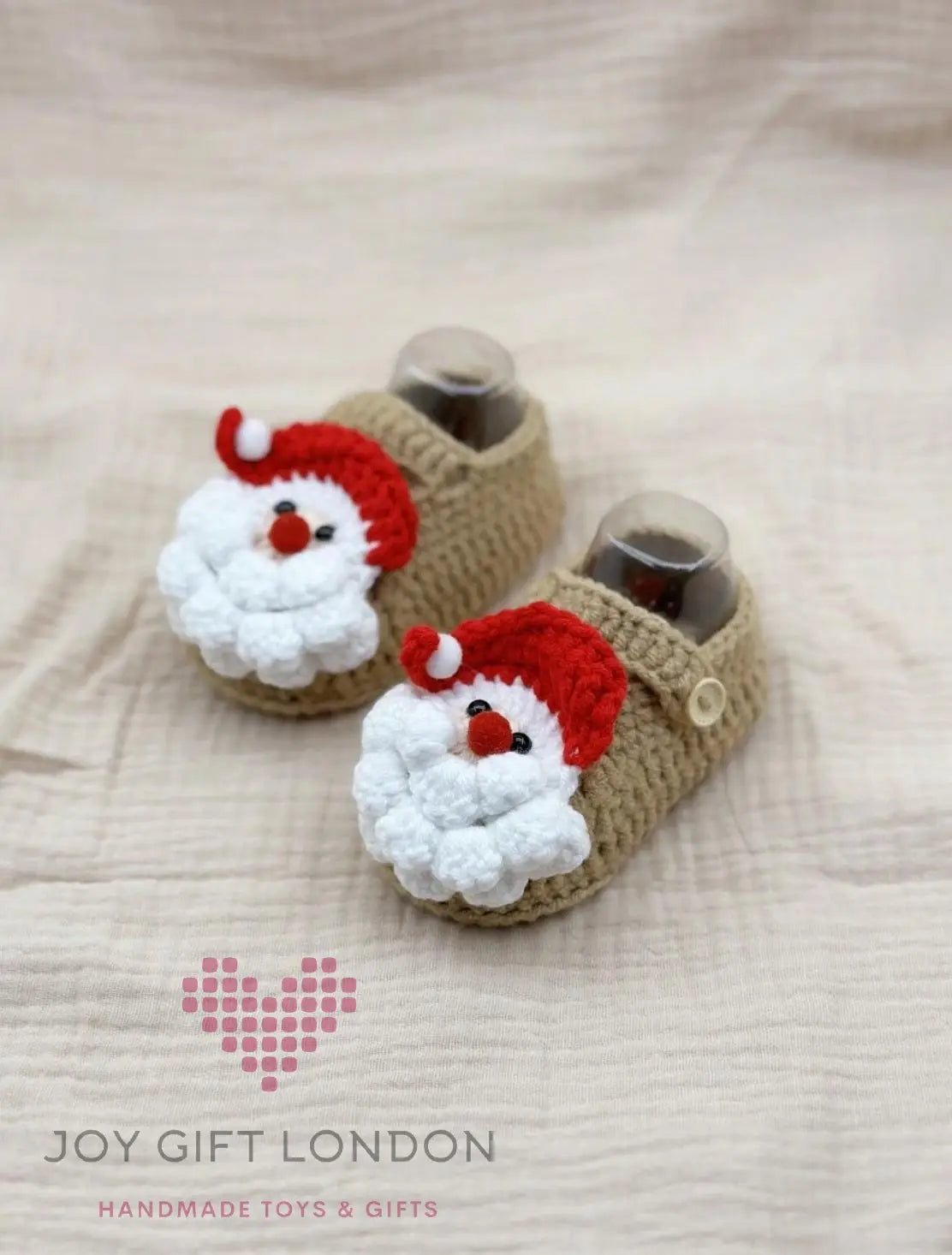 Crochet Baby Booties Santa Claus Pattern MiaMano