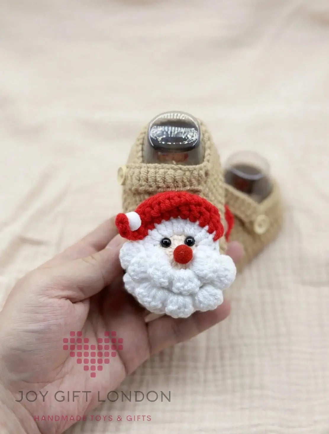 Crochet Baby Booties Santa Claus Pattern MiaMano