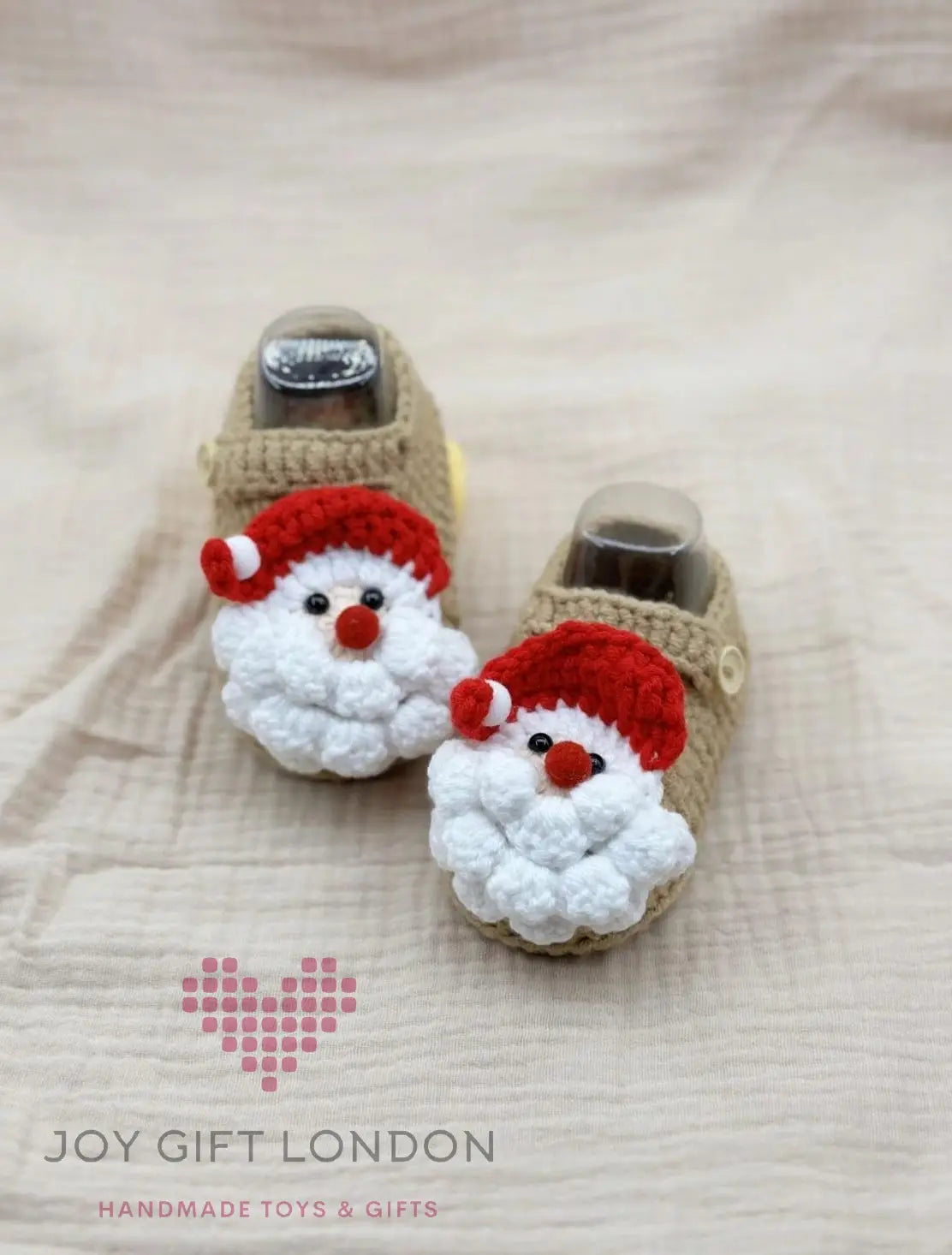 Crochet Baby Booties Santa Claus Pattern MiaMano