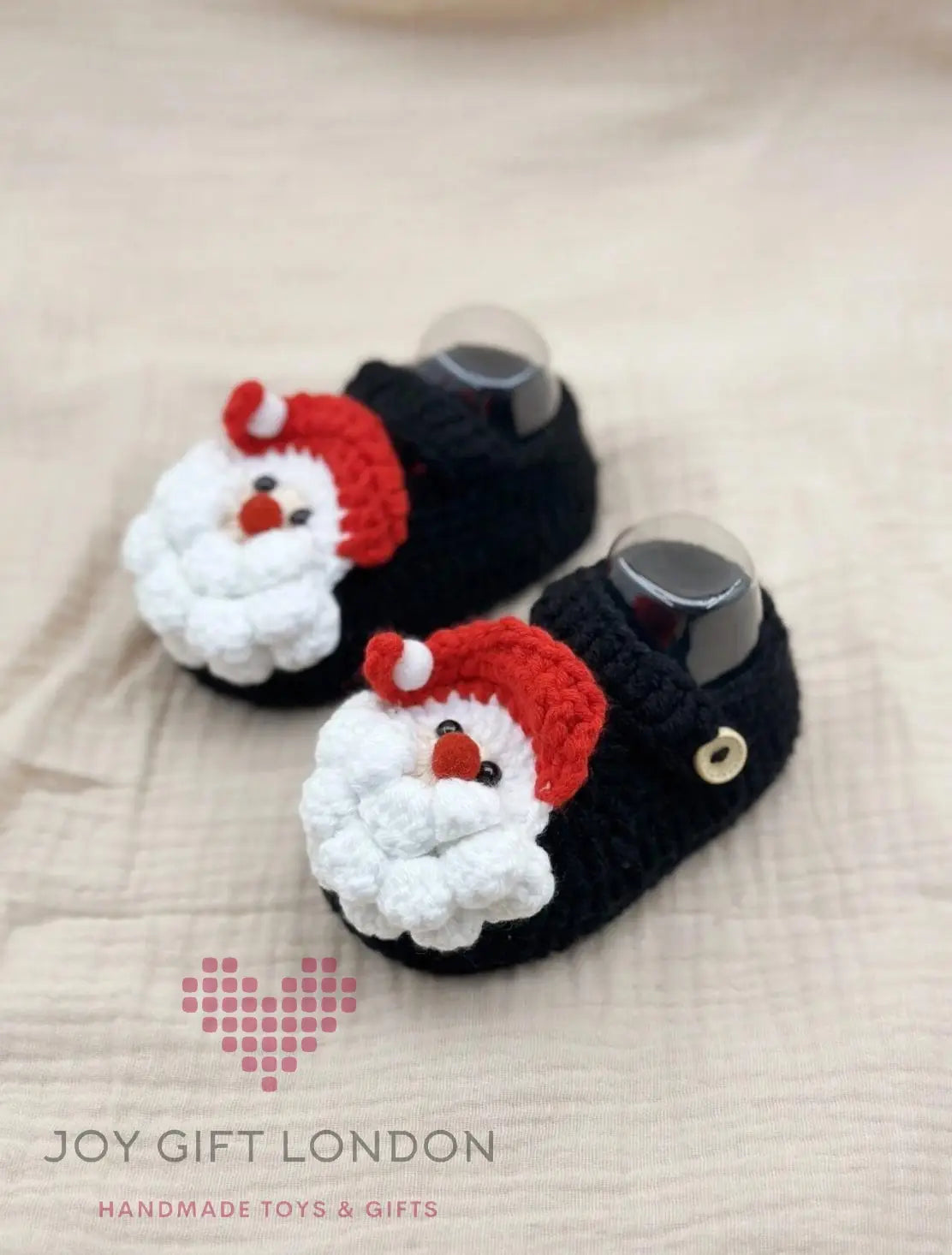 Crochet Baby Booties Santa Claus Pattern MiaMano