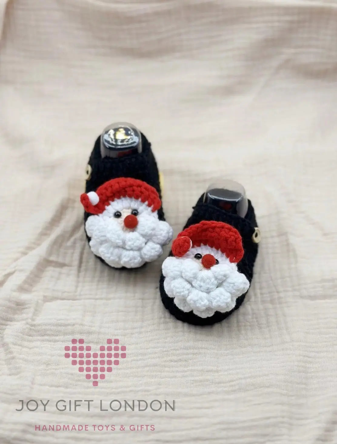 Crochet Baby Booties Santa Claus Pattern MiaMano