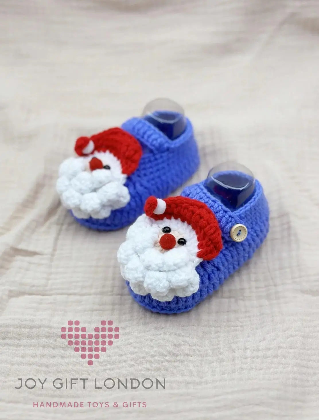 Crochet Baby Booties Santa Claus Pattern MiaMano