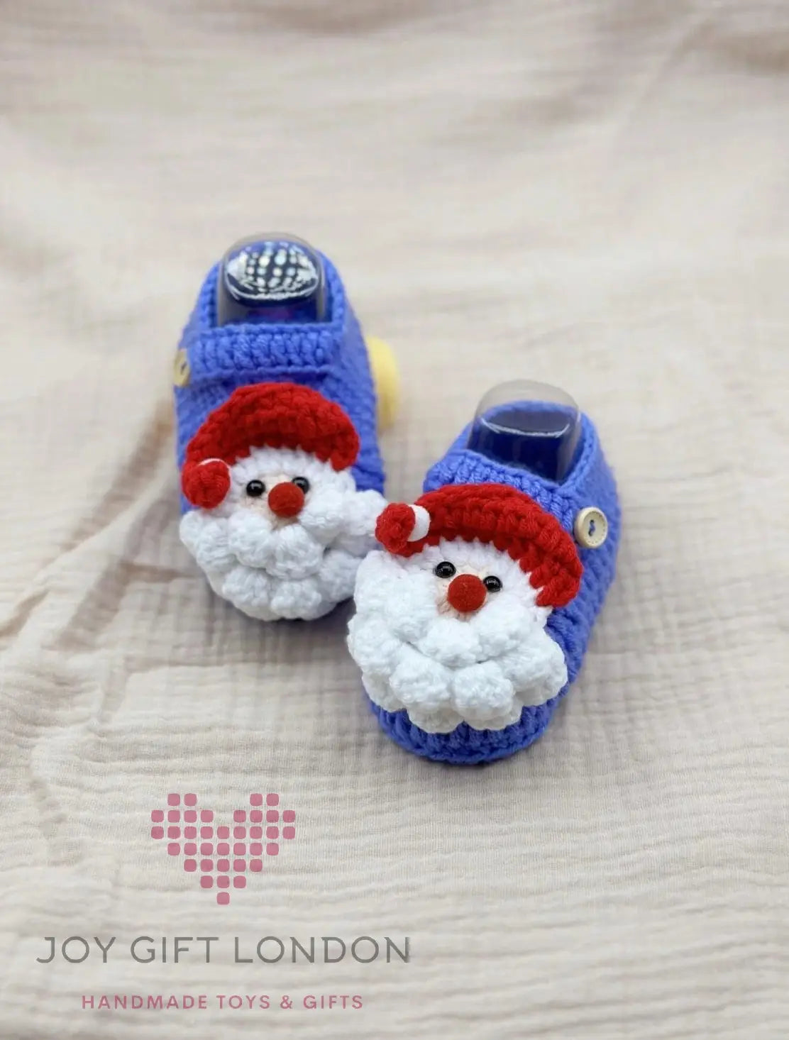 Crochet Baby Booties Santa Claus Pattern MiaMano