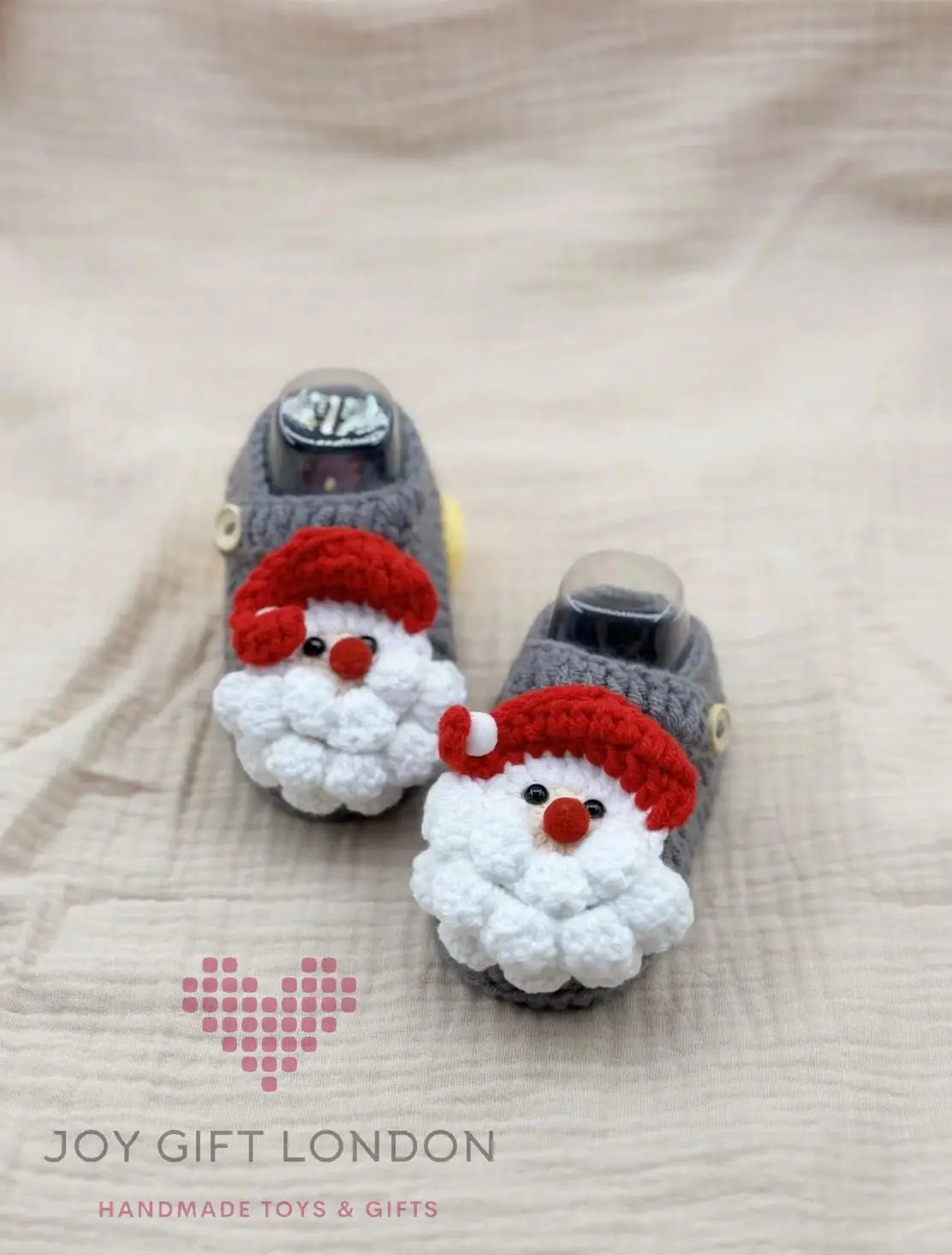 Crochet Baby Booties Santa Claus Pattern MiaMano