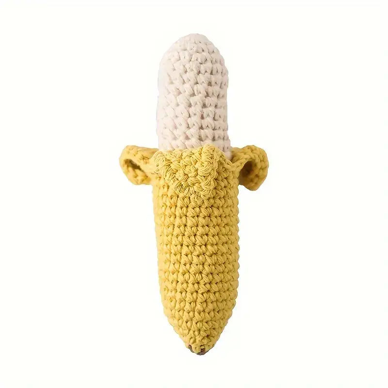 Crochet Banana Rattle Toy Joy Gift London